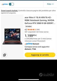 Acer Nitro V 16 AI notebook gaming