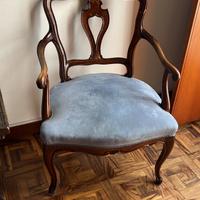 Poltroncina con seduta in camoscio d’epoca