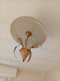 LAMPADARIO D' EPOCA DORATO