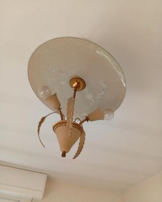 LAMPADARIO D' EPOCA DORATO