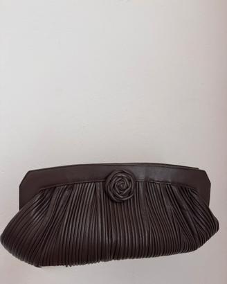 Borsetta pochette vintage in vera pelle