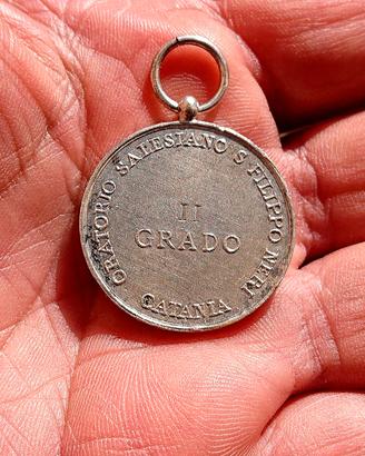 Antica Medaglia Catania Oratorio S.Filippo Arg28mm