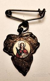 Tre antiche medagliette religios in micro smalto.