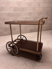 Carrello bar portavivande in legno vintage