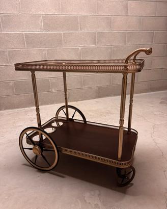 Carrello bar portavivande in legno vintage
