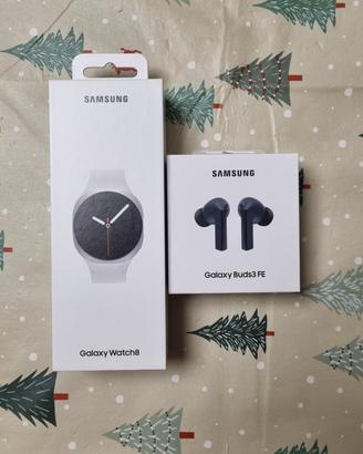 
Samsung Watch silver 8 44m + Samsung buds 3 Fe