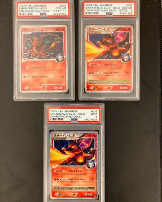 Carte Pokémon trio charizard half deck 2009 psa10!