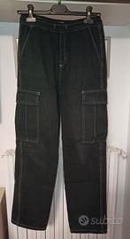 pantalone cargo nero 