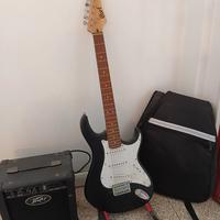 chitarra elettrica Cort amplificatore e custodia 