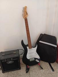 chitarra elettrica Cort amplificatore e custodia 