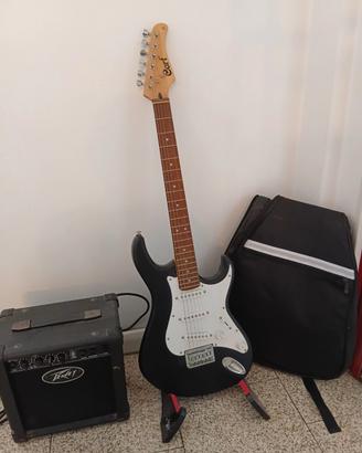 chitarra elettrica Cort amplificatore e custodia 