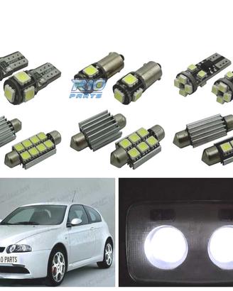 KIT 9 LAMPADE LED INTERNE ALFA ROMEO 147 00-10