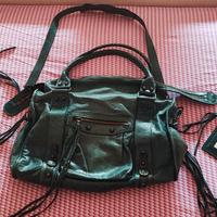 Borsa Balenciaga verde petrolio verde scuro