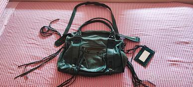 Borsa Balenciaga verde petrolio verde scuro