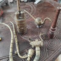 Cinque pipe lavorate indiane 