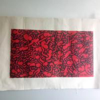 "Keith Haring" stampa su tela a rilievo