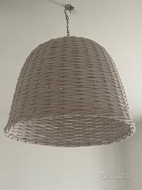 Paralume in vimini  da soffitto