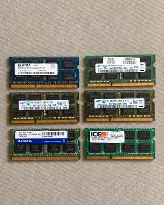 8 BANCHI RAM SODIM DDR3 8 X 4GB TUTTO