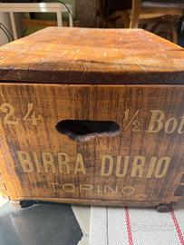 Birra Durio Torino - cassetta di legno vintage