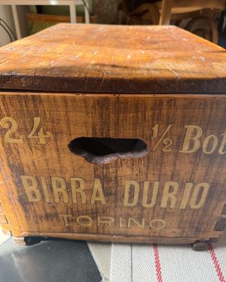 Birra Durio Torino - cassetta di legno vintage