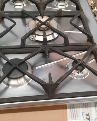 Piano cucina 6 fiamme smeg inox a 5 fuochi