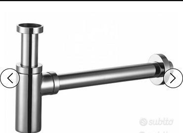 Sifone per lavabo in ottone cromato