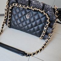 Borsa Glitter Valentina Giorgi nera con tracolla