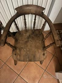 Poltrona inglese vittoriana in stile Windsor