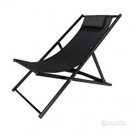 Sdraio in alluminio Nera