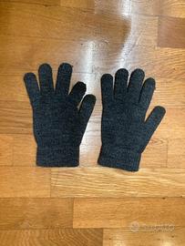 Guanti in lana grigi