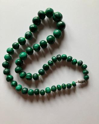 Collana in malachite