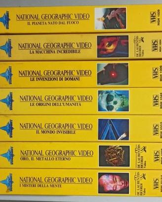 Collezione 7 Videocassette VHS National Geographic