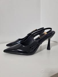 Décolleté slingback nere vernice n.42 – Nuove