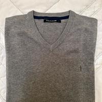 Maglioncino Grigio Scollo a V - Polo Club