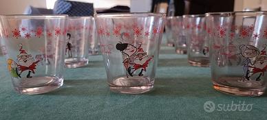 2 Set da 6 bicchieri soggetti natalizi