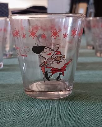 2 Set da 6 bicchieri soggetti natalizi