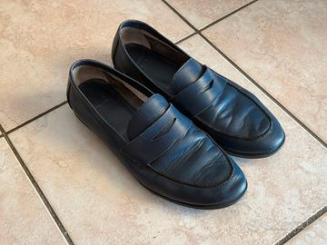 Mocassini Pelle Blu Bata 41 uomo