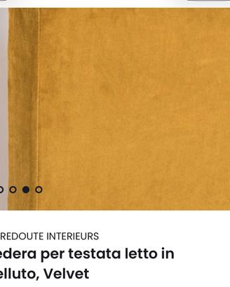 Fodera in velluto per testata letto matrimoniale