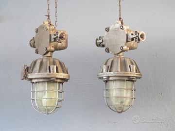 Lampada industriale da fabbrica vintage