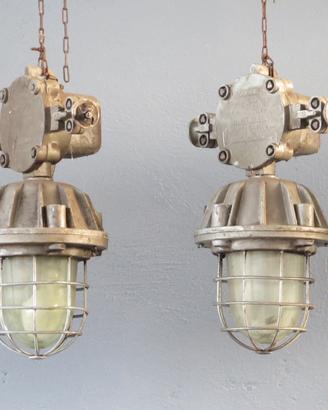 Lampada industriale da fabbrica vintage