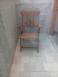 sedia da giardino ciliegio
