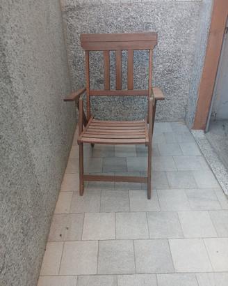 sedia da giardino ciliegio