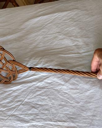 Battipanni in fibra naturale, bambù e rattan 66x21