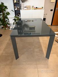 Tavolo da pranzo in vetro allungabile