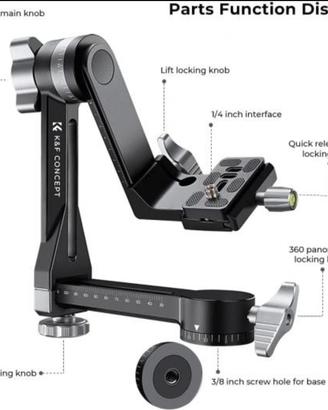 Testa gimbal per fotografia video  in alluminio 