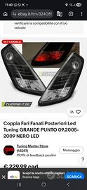 fari fanali stop led fiat grande punto 