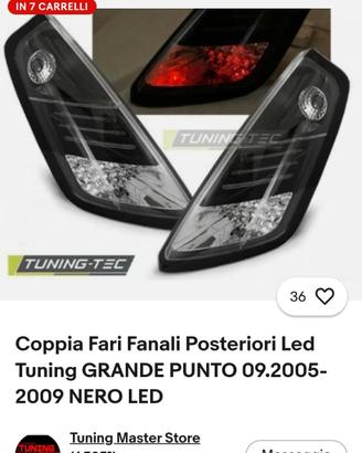 fari fanali stop led fiat grande punto 