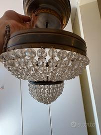 Lampadario Antico a Cestino