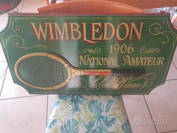 Insegna tennis wimbledon antico rarissima