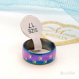 Anello acciaio fascia fascetta Zampette Multicolor